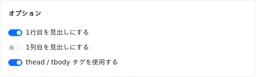 オプション設定画面